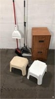 File Cabinet and Cleaning Items K7F