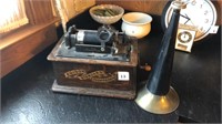 Edison phonograph & record cylinders