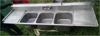 Stainless Steel 3-Compartment Sink-