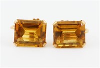 14K Gold & Citrine Earrings