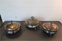 Three Electric Chafing Dishes