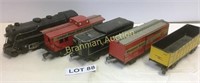 Electric Train Engine and Tin Cars