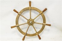 Antique Brass Nautical Ship's Wheel