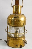Electrified Brass ships Lantern 33" H