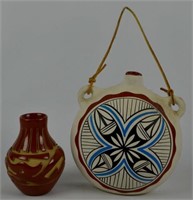 Native American Canteen & Vase