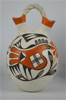 Acoma Pueblo Pottery Painted Wedding Vase