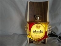 Vintage Schmidt's Beer Illuminated Wall Plaque