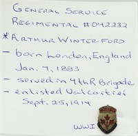 WWI FORD GENERAL SERVICE PIN