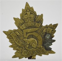 CEF 5TH CANADIAN MOUNTED RIFLES BADGE