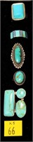 5- Sterling and turquoise rings