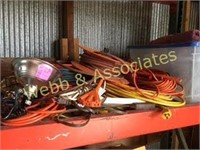 assorted electrical cords and items