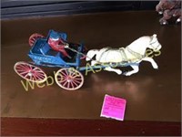 Miniature cast iron horse and buggy/ axle