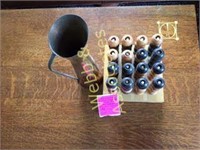 Handmade tic tac toe game-wooden, pitcher