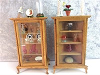2 China Cupboards with Contents