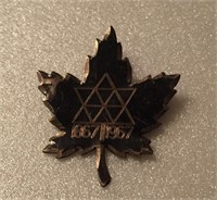 Leaf pin coro silver