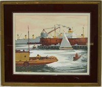Charles Payzant (1898-1980) Maritime Watercolor