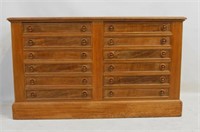 19th c. Walnut 12 drawer Typeset Cabinet