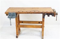 Antique Wood Working Carpenters Bench
