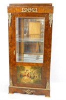 French Style Vitrine with painted scene front