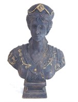 Antique Cast iron bust of an Italian Contessa