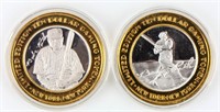 Coin 2 Babe Ruth Silver Casino Tokens