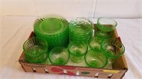 Green Depression dishes