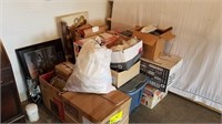 Multiple boxes of Thift sale items