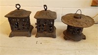 (3) Cast iron outdoor lamps
