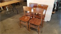(4) oak chairs