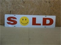 Double Sided Smiley Face SOLD Sign