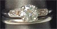 Platinum Diamond Wedding Ring  2.95dwt