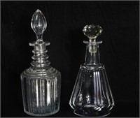 Baccarat decanter and antique decanter