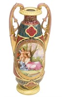 Royal Vienna Antique porcelain portrait vase