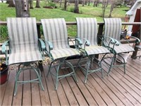 (4) matching patio bar stools