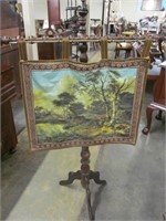 1800s Tapestry Pole Stand