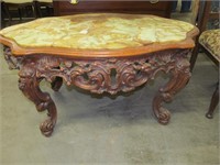 Carved Marble Top  coffee Table