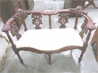 Ornamental Carved Love Seat