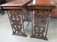 Carved Walnut Victorian Renaissance Tables
