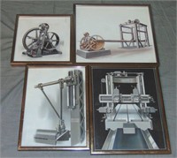 (4) Orig Steam Machinery Illustrations, F.R. Patch
