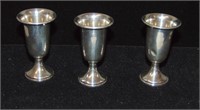 Mueck-Cary Sterling Silver Cordial Glasses