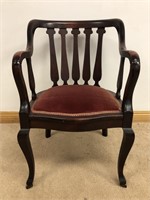 ANTIQUE MAHOGANY ARM CHAIR- CLEAN