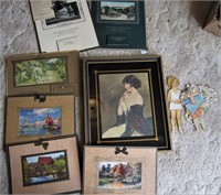 LOT OF MISC. VINTAGE CALENDARS & A PAPER DOLL