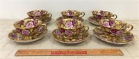 BEAUTIFUL OCCUPIED JAPAN  TEA CUPS SET OF 6