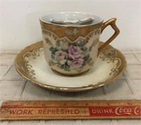 ROYAL CROWN LEFT HANDED  MOUSTACHE CUP & SAUCER-$$