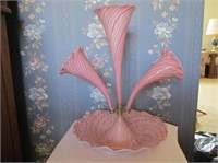 ANTIQUE PINK FRATELLI TOSO MURANO EPERGNE