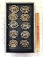 GENUINE 1930'S BRASS PULLS(10 PCS)