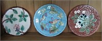 3 MAJOLICA PLATES