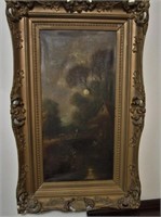 OIL ON CANVAS IN ROCOCCO FRAME