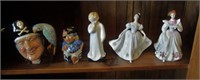 LOT OF ROYAL DOULTON TOBY MUGS & FIGURINES