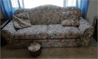 SEARS FLORAL TAPESTRY COUCH